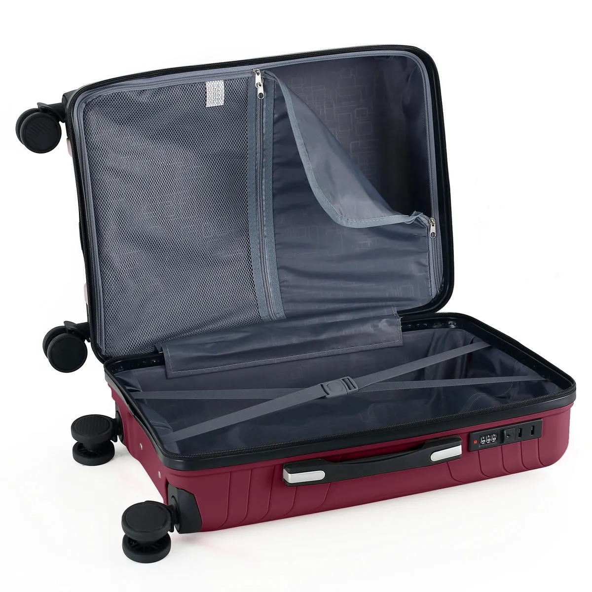 Wheeled Suitcase Large 90 Litre - Burgundy