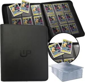 Whyze Toploader Binder with 20 Included Top Loaders! Holds 252 Cards - 9-Pocket Binder for 3" x 4" Rigid Card Holders, Perfect for Trading and Sports Cards