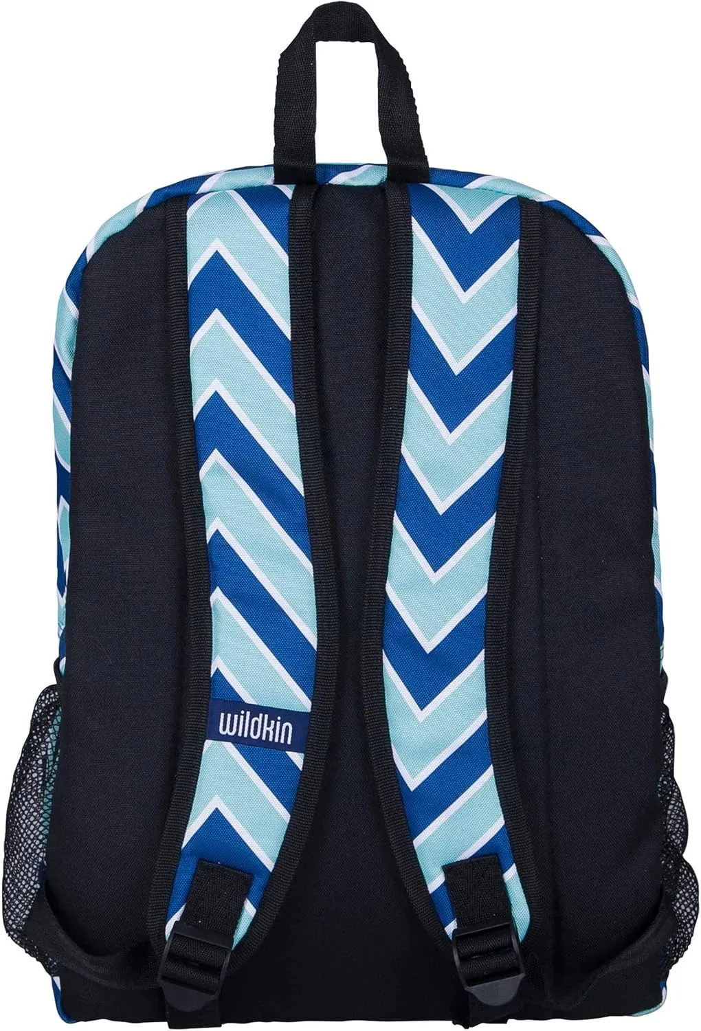 Wildkin 16-inch Kids Backpack – Durable, Padded & Spacious School Bag for Boys & Girls (Chevron Blue)