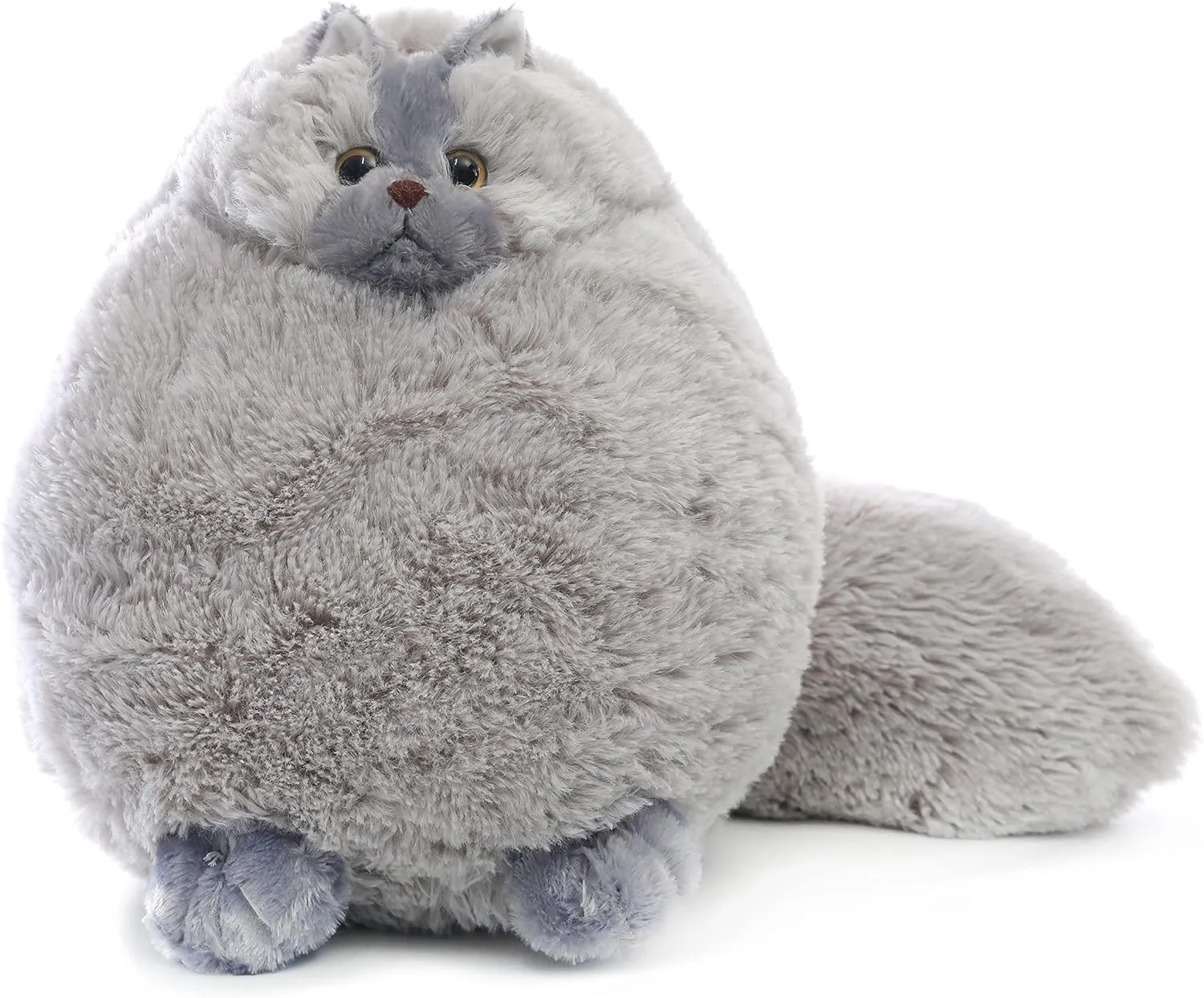 Winsterch Stuffed Animal Plushie Cat Stuffed Animal,Cute Soft Plush Cat Animals,Gray Stuffed Cat, Birthday for Kids,Boys,Girls,Fat Cat Stuffed Toy (Gray, 10 Inches)