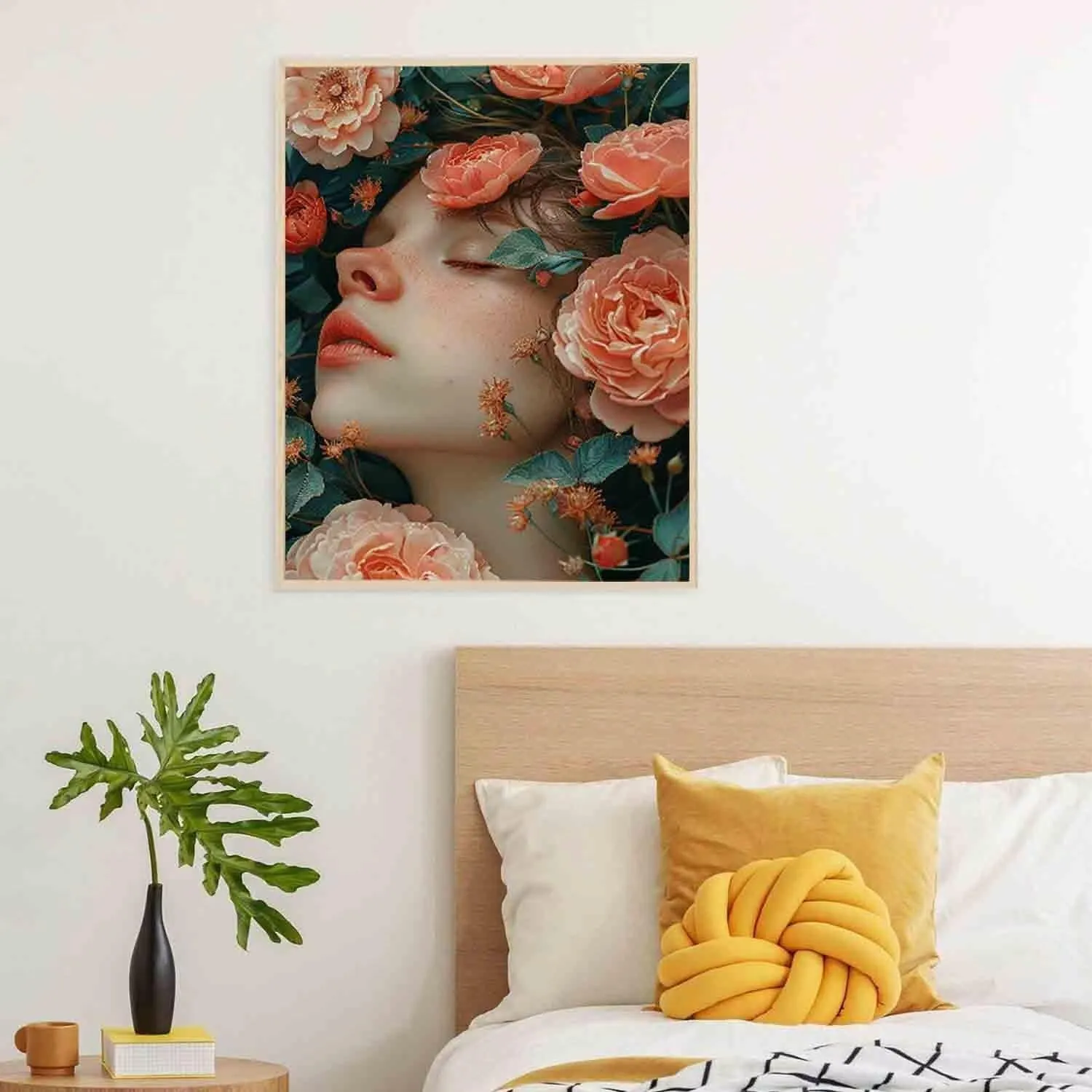 Woman Diamond Art Kits for Adults, Diamond Painting Flower Gem Arts and Crafts for Adults, 5D Square Full Drill Crystal Embroidery Paintings Pictures, Hobbies for women, Home Wall Decor 32x40in -24s2