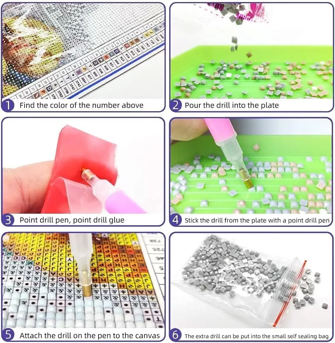 Woman Diamond Art Kits for Adults, Diamond Painting Flower Gem Arts and Crafts for Adults, 5D Square Full Drill Crystal Embroidery Paintings Pictures, Hobbies for women, Home Wall Decor 32x40in -24s2