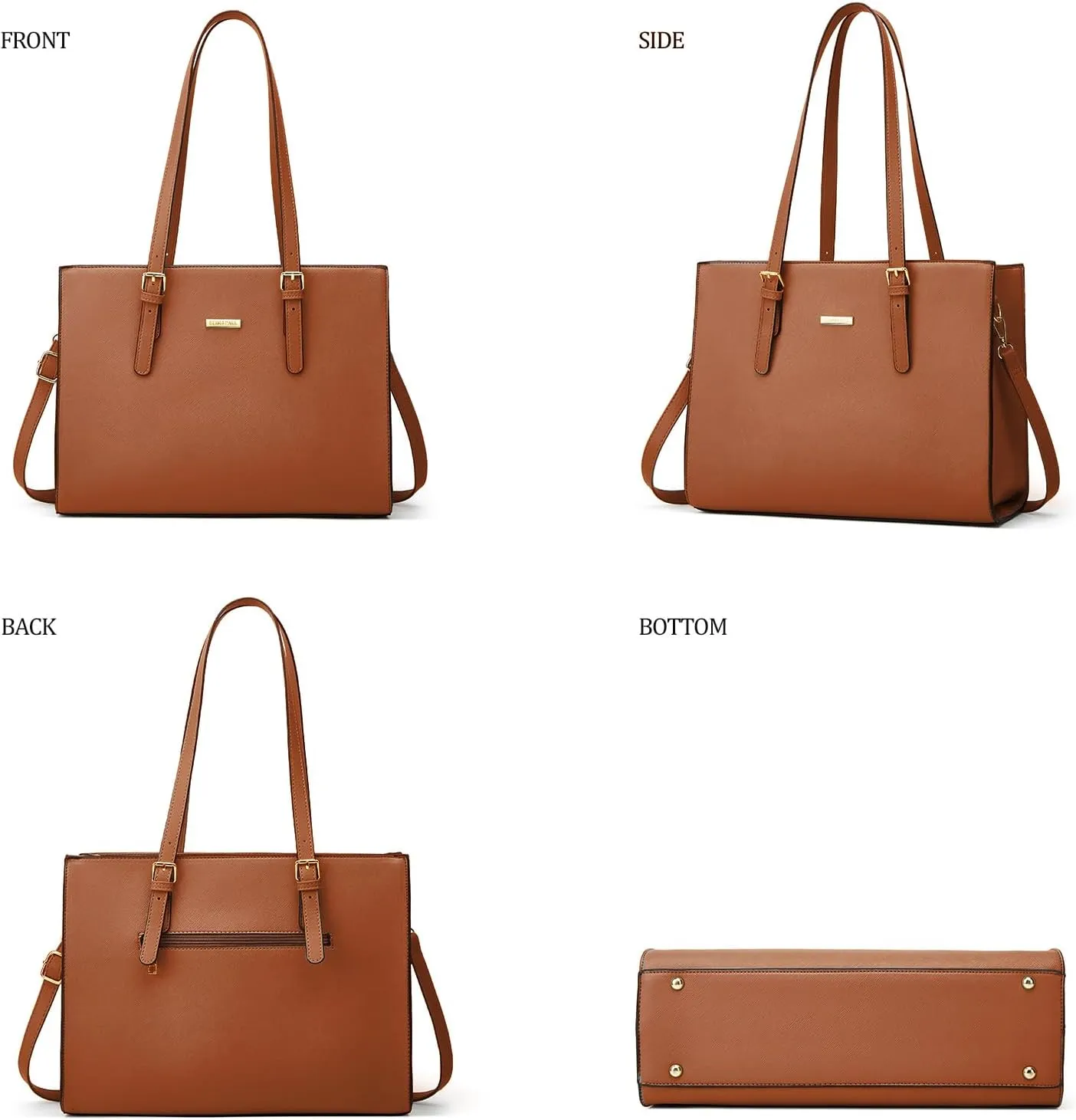 Women Fashion Synthetic Leather Handbags Tote Bag Shoulder Bag Top Handle Satchel Purse Set 4pcs