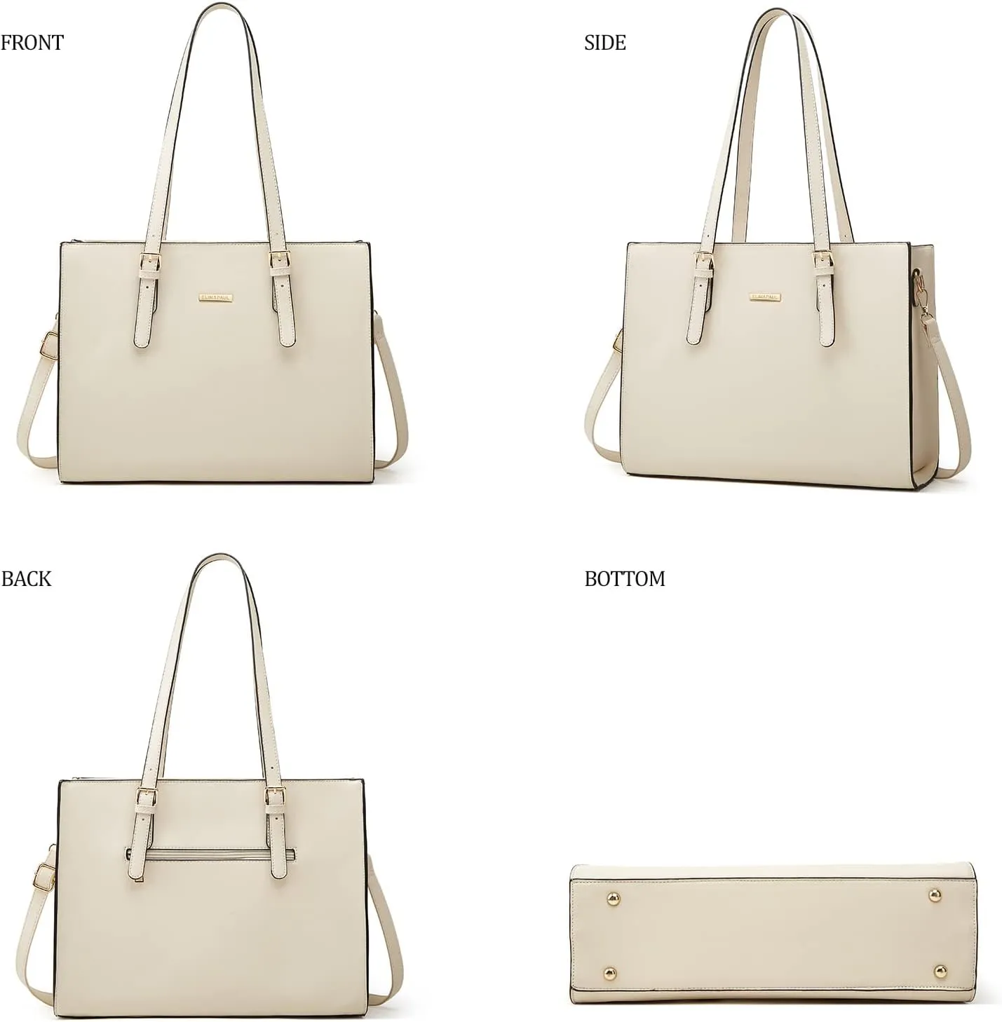Women Fashion Synthetic Leather Handbags Tote Bag Shoulder Bag Top Handle Satchel Purse Set 4pcs