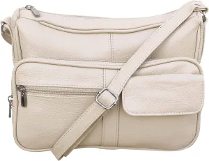 Women's Genuine Leather Cross Body Shoulder Strap Organizer Purse, (One Size)