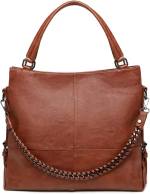 Women's Tote foreskin and leather work handbag, crossbody bag, large capacity shoulder bag