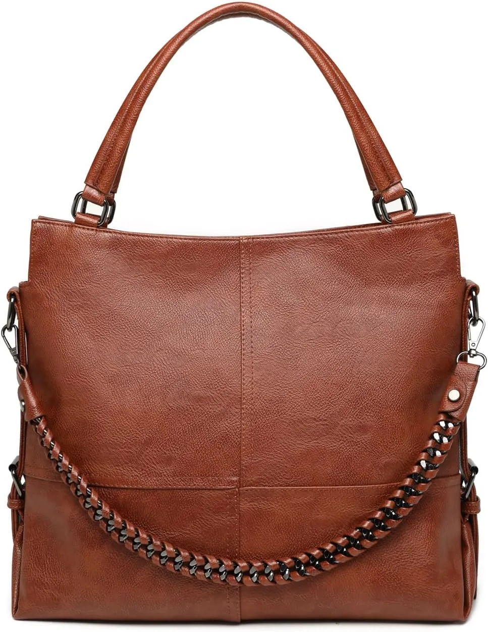 Women's Tote foreskin and leather work handbag, crossbody bag, large capacity shoulder bag