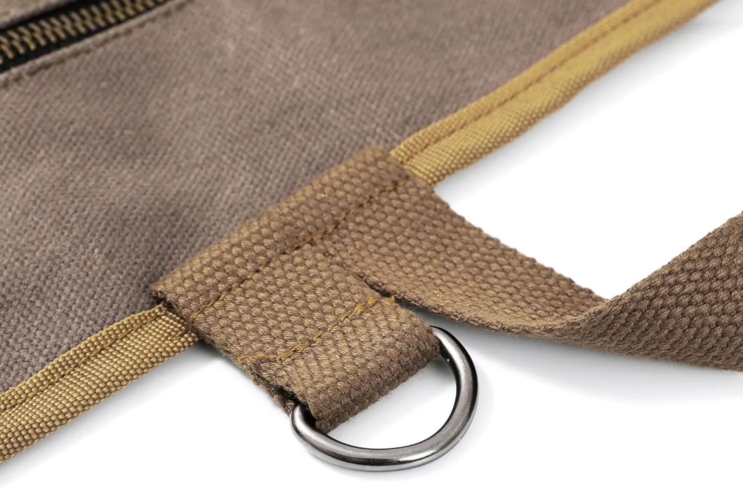 Wrench Tool Roll Bag, Heavy Duty Waxed Canvas Multi-Purpose Tool Organize Bag With 6 Zipper Pockets (Grey)