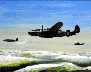 WW2 Collection PD (81) - RAF Bombers Flying in Formation - Van-Go Paint-by-Number Kit 60x75cm DIY Frame