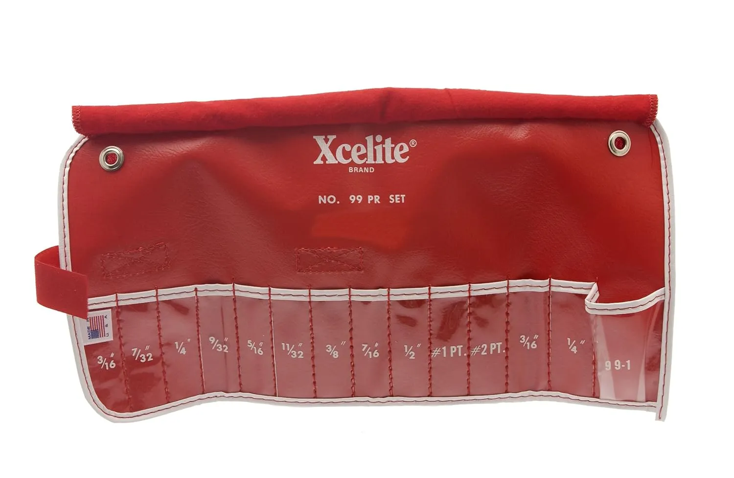 Xcelite 99K Empty Canvas Case for 99PR Tool Roll Kit, 13-7/8" Length x 6-7/8" Width, Red
