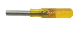 Xcelite P5 Drilled Compact Standard Nutdriver, 5/32" Blade Diameter, 3-1/2" Working Length, Amber Handle