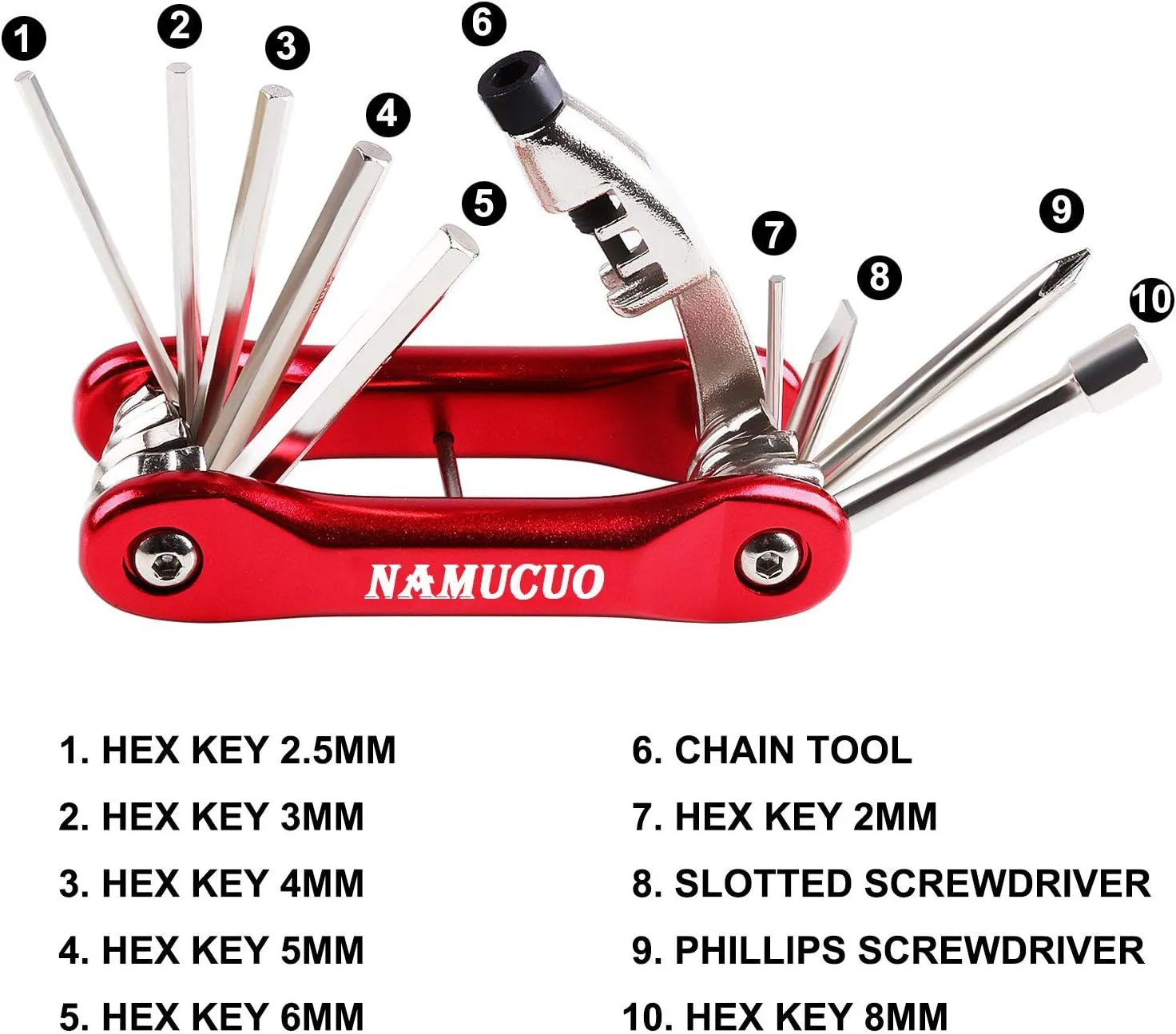 YBEKI 10-in-1 Bike Repair Kit with, 3-in-1 Tire Levers, Glueless Patches, Multifunctional Bone Wrench & Waterproof Saddle Bag | Compact Bicycle Multi-Tool Kit for Emergency Roadside Repairs