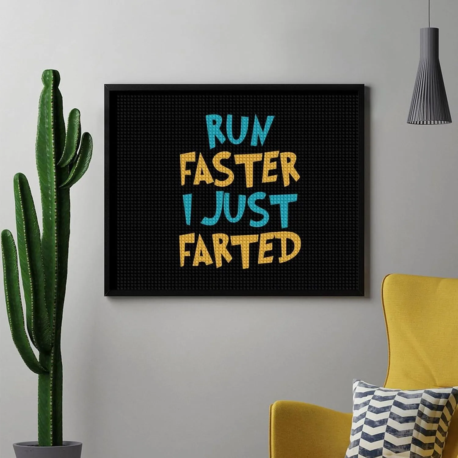 Yepp I Just Farted Classic Diamond Art Kits for Adults Home Wall Decor Square Drill Craft 16"x20"