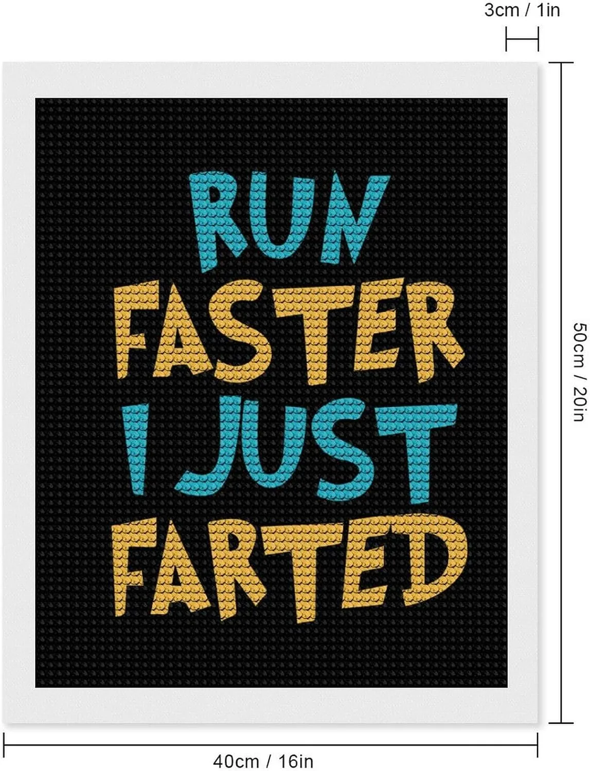 Yepp I Just Farted Funny 5D Diamond Art Kits for Adults Full Round Drill Craft Home Wall Decor 16"x20"