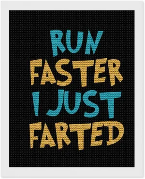 Yepp I Just Farted Funny 5D Diamond Art Kits for Adults Full Round Drill Craft Home Wall Decor 16"x20"
