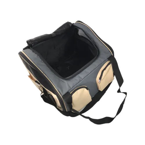 YES4PETS - Pet Carrier Dog Cat Car Booster Seat Portable Soft Cage Travel-Grey