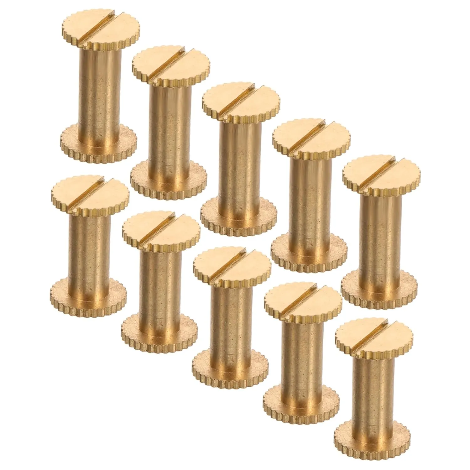 Zerodeko 10pcs Rivet Screws Clothing Accessories Leather Craft Supplies Fabric Rivets Bookbinding Kit Studs for Clothing Leather Sewing Kit Binding Screws Purse Making Supplies Metal