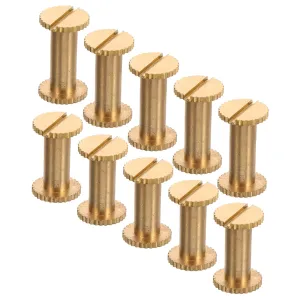 Zerodeko 10pcs Rivet Screws Clothing Accessories Leather Craft Supplies Fabric Rivets Bookbinding Kit Studs for Clothing Leather Sewing Kit Binding Screws Purse Making Supplies Metal