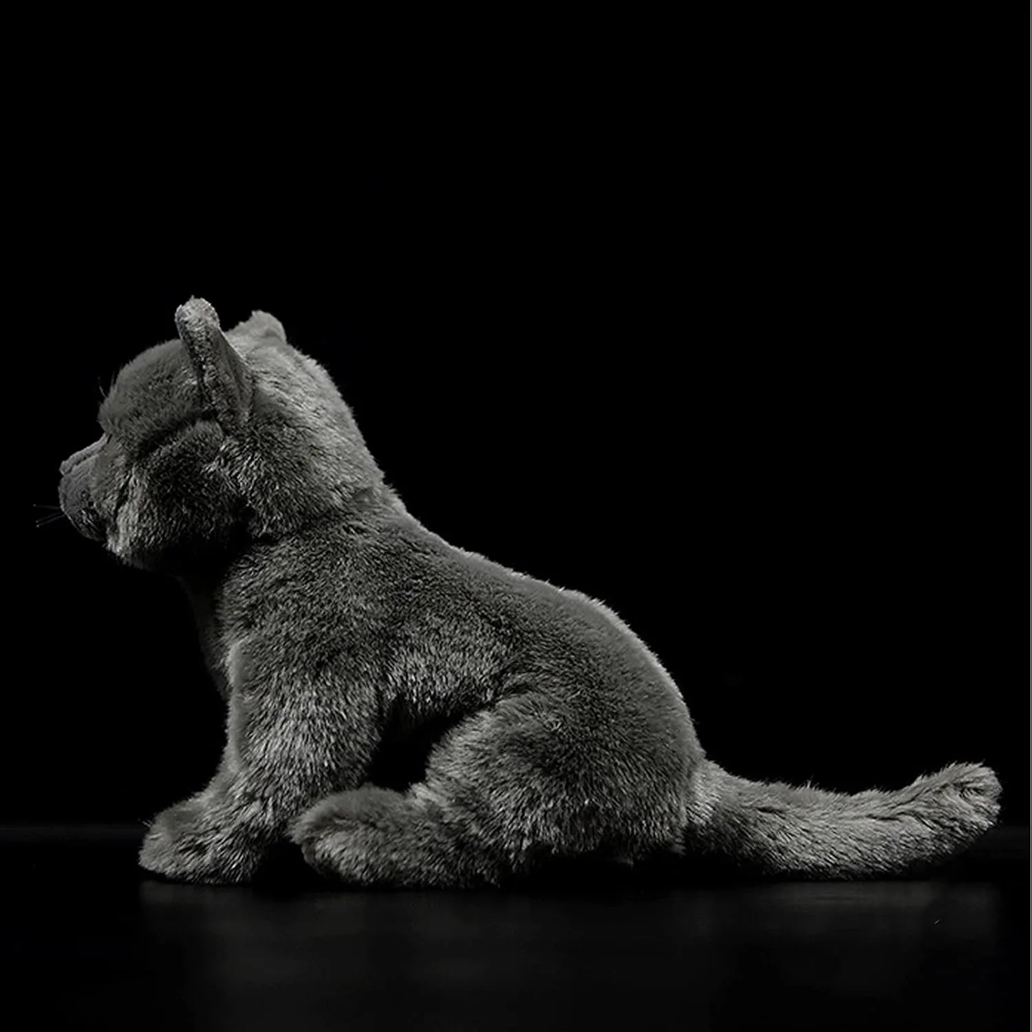 ZHONGXIN MADE British Short Cat Stuffed Animal - 11 inch Plush Toy Grey Cat, Soft Toy Cat for Kids (British Short Cat 1)
