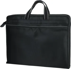 Zippered Document Bag with Handle Oxford Waterproof Portfolio Case Lightweight Business Briefcase Handbag A4 File Organizer