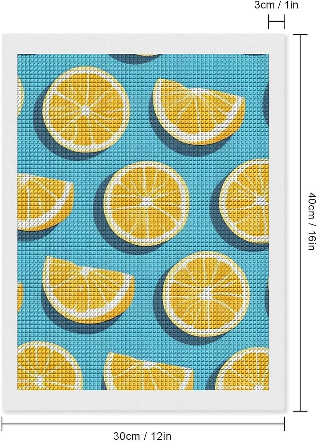 ZLFDSKGY Diamond Painting Kits Diamonds Art Kits for Adults Lemon Wedges 5D Diamond Dots Paintings Full Drill Paint by Diamonds for Beginners Gem Art Painting for Wall Decor 12"x16"