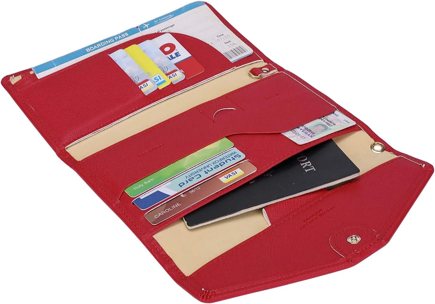ZOPPEN Passport Holder Women Travel Wallet (Ver.5) for Women Rfid Blocking Passport Cover Case Document Organizer Wrist Strap