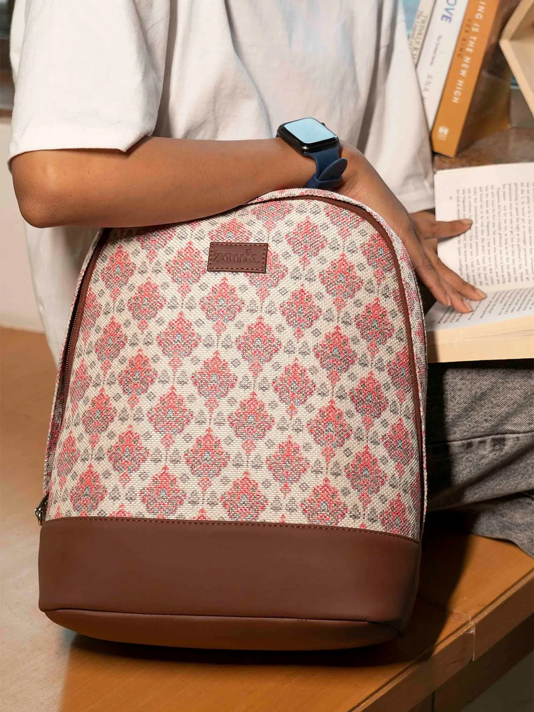 ZOUK Ethnic Motifs Printed Backpack
